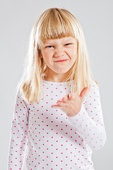 Image showing Young girl with funny grin