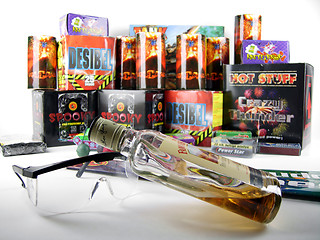 Image showing Alcohol and firework