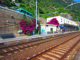 Image showing Railroad Station on Italian coast