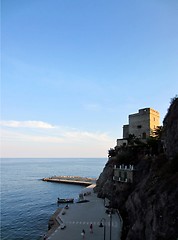 Image showing Italian coast with castle