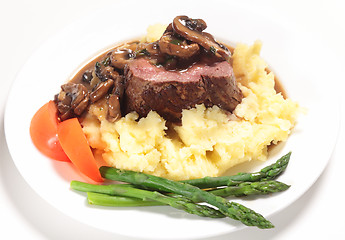 Image showing Tenderloin steak meal