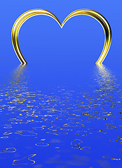 Image showing Heart Ring in Water