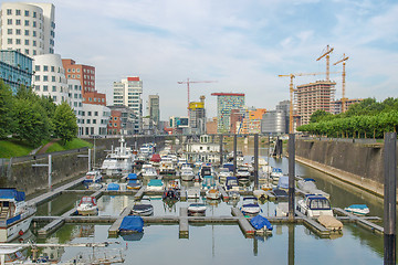 Image showing Duesseldorf mediahafen harbour