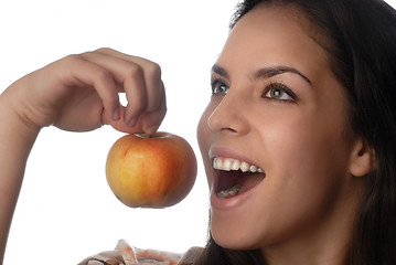 Image showing Apple and smile