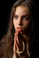 Image showing Praying of repentant woman