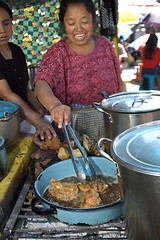 Image showing street restaurant chichicastenango guatemala