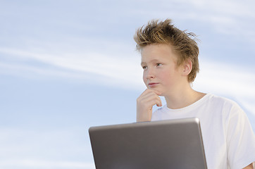 Image showing Young think about