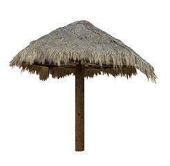 Image showing Palapa, Thatched Umbrella - Isolated