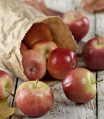 Image showing Apples In A Paper Bag