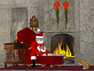 Image showing Santa and the Naughty and Nice Book