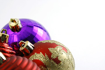 Image showing Christmas Ornaments with Copy Space for your text