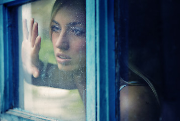 Image showing Looking through the window