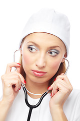 Image showing Doctor and stethoscope