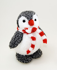 Image showing Penguin toy in scarf 