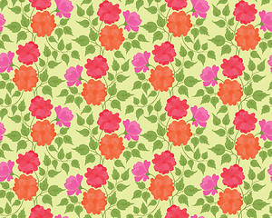 Image showing Colorful flower seamless background