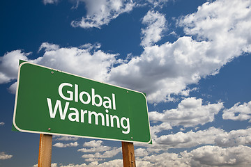 Image showing Global Warming Green Road Sign