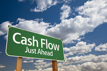 Image showing Cash Flow Green Road Sign