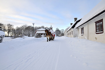 Image showing Santa Claus on the road