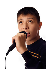 Image showing Young singer