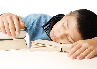 Image showing Sleeping after reading