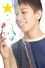 Image showing Drawing boy