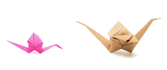 Image showing origami birds