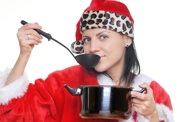 Image showing Cooking Santa