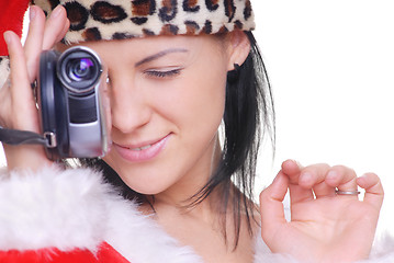 Image showing Santa with camcorder