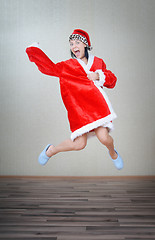 Image showing Crazy jumping Santa Claus