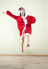 Image showing Jumping Santa