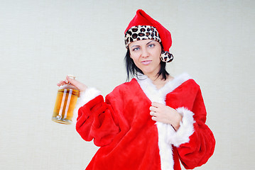 Image showing Drunken Santa