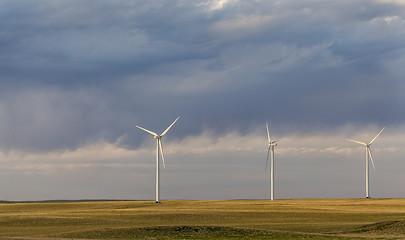 Image showing wind turbines in Colorado prairie