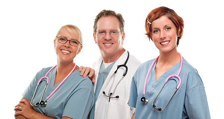 Image showing Group of Doctors or Nurses on a White Background