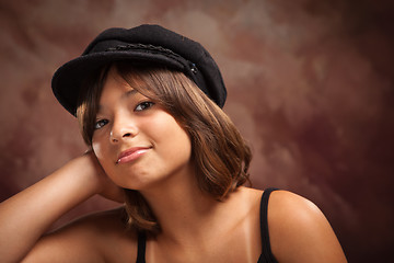 Image showing Pretty Hispanic Girl Studio Portrait