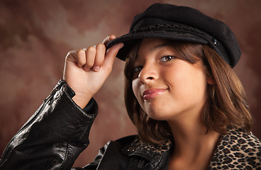 Image showing Pretty Hispanic Girl Studio Portrait