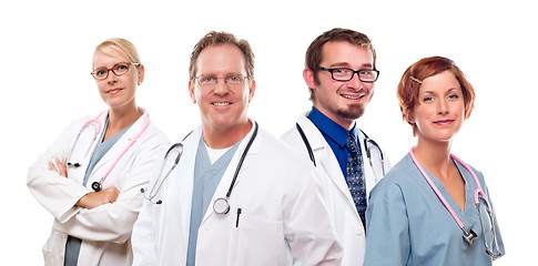 Image showing Group of Doctors or Nurses on a White Background