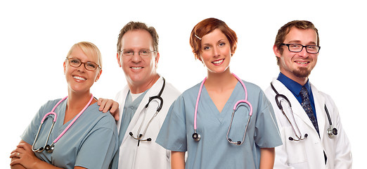 Image showing Group of Doctors or Nurses on a White Background