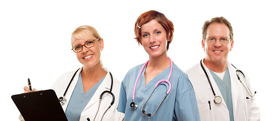 Image showing Group of Doctors or Nurses on a White Background