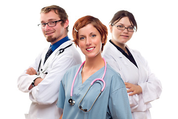 Image showing Group of Doctors or Nurses on a White Background