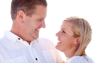 Image showing Attractive Caucasian Couple Having Fun Outside