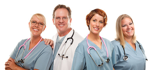 Image showing Group of Doctors or Nurses on a White Background