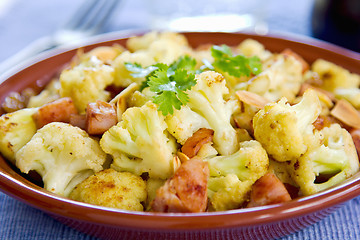 Image showing Roasted Cauliflower with Ham