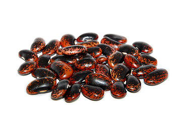 Image showing Pile of runner bean seeds