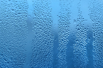 Image showing Water drops on glass