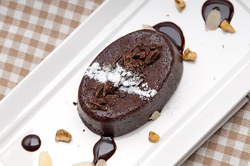 Image showing fresh chocolate walnuts cake 