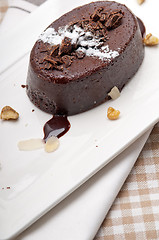 Image showing fresh chocolate walnuts cake 