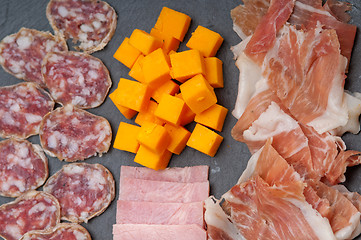 Image showing assorted cold cut platter