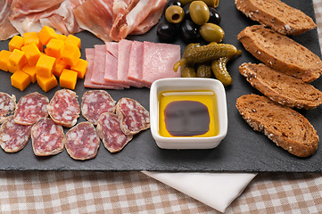 Image showing assorted cold cut platter