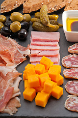 Image showing assorted cold cut platter