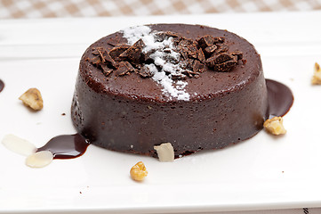 Image showing fresh chocolate walnuts cake 